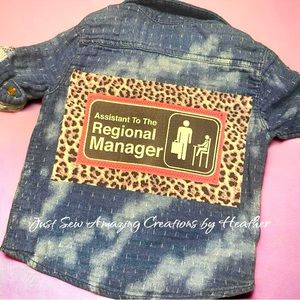 Upcycled girls chambray shirt